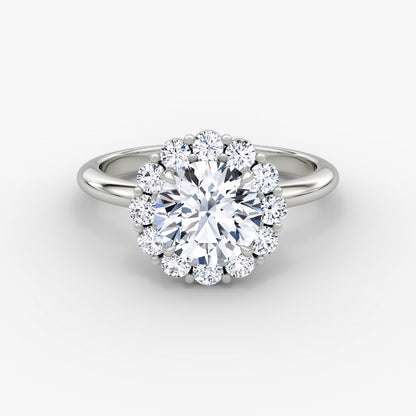 The Floral Halo Round Brilliant Engagement Ring