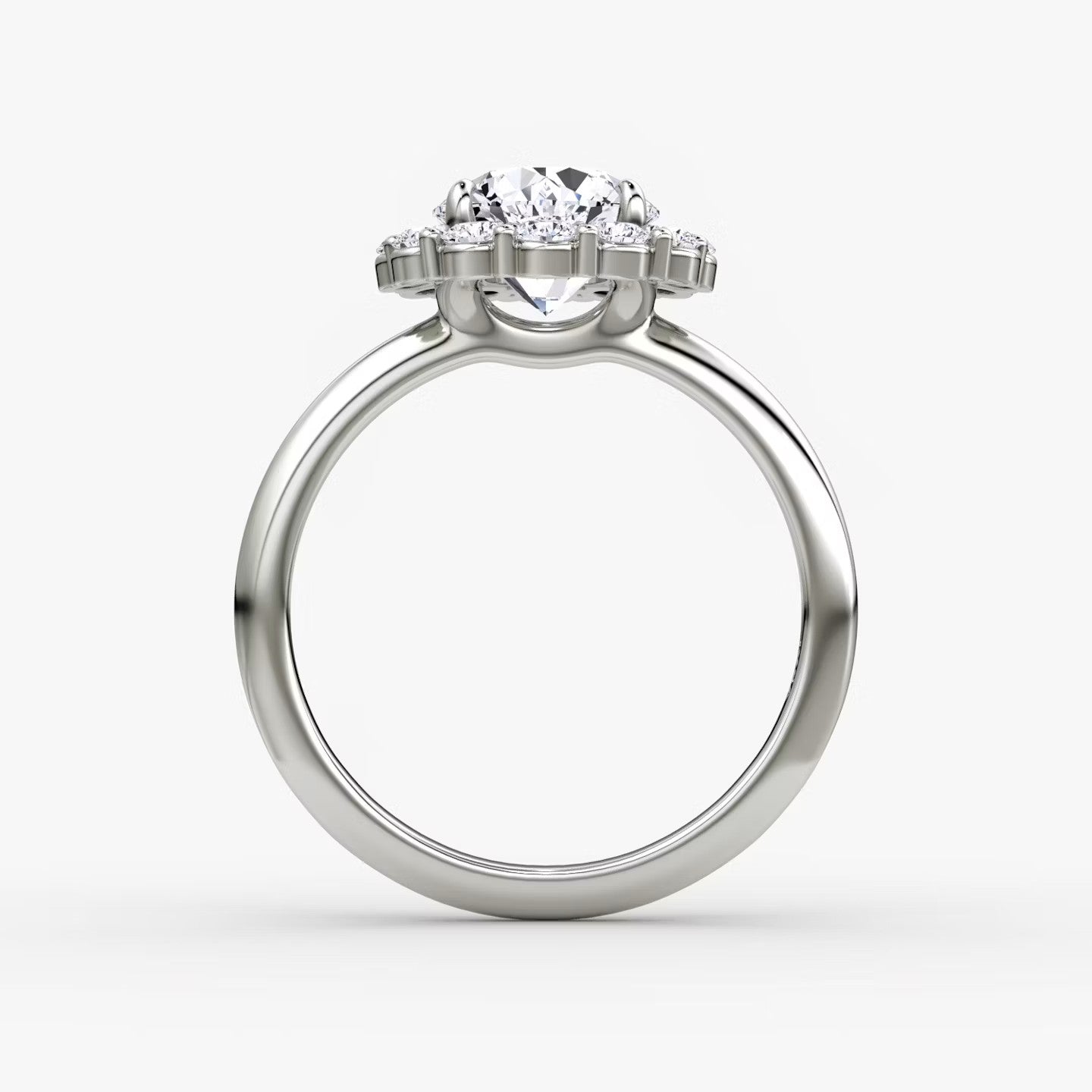 The Floral Halo Round Brilliant Engagement Ring