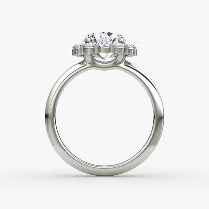 The Floral Halo Round Brilliant Engagement Ring