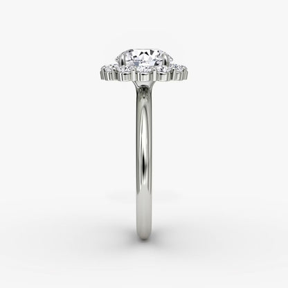 The Floral Halo Round Brilliant Engagement Ring