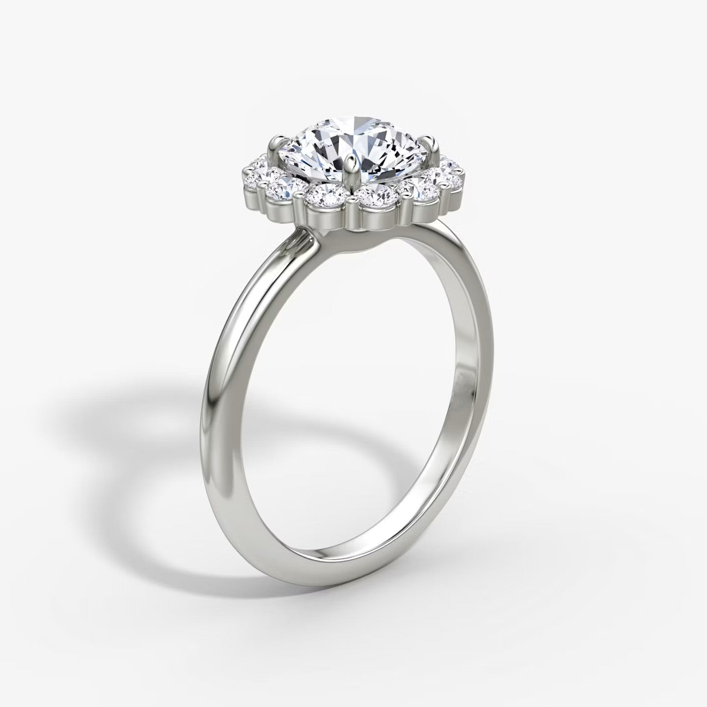 The Floral Halo Round Brilliant Engagement Ring