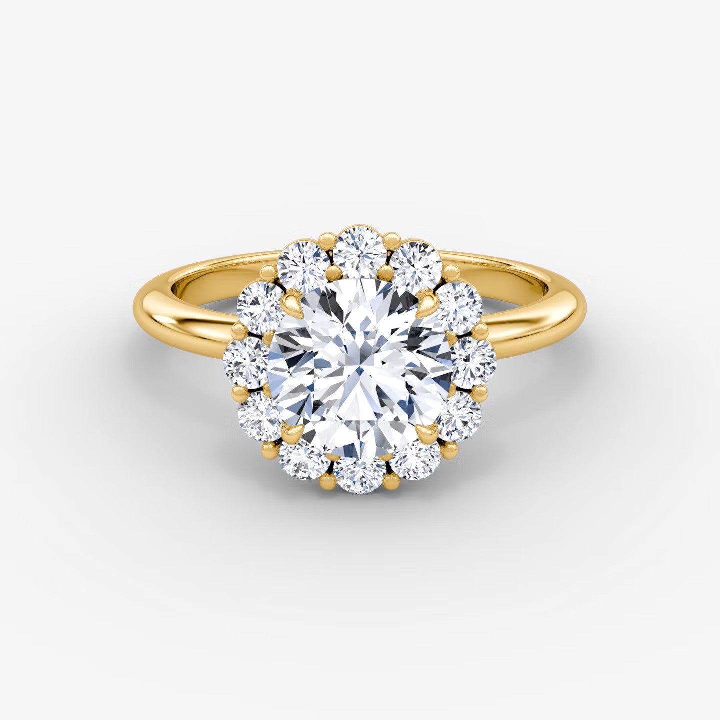 The Floral Halo Round Brilliant Engagement Ring