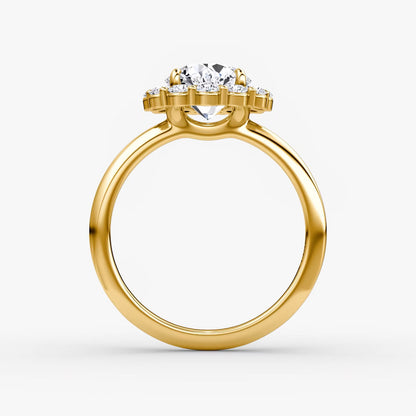 The Floral Halo Round Brilliant Engagement Ring