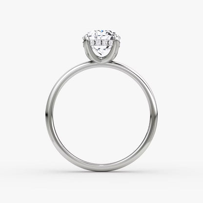 The Classic Oval Solitaire Hidden Halo Engagement Ring