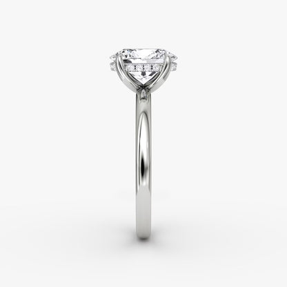 The Classic Oval Solitaire Hidden Halo Engagement Ring