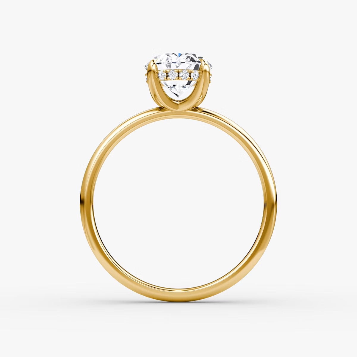 The Classic Oval Solitaire Hidden Halo Engagement Ring