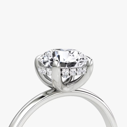 The Classic Round Brilliant Solitaire Hidden Halo Engagement Ring