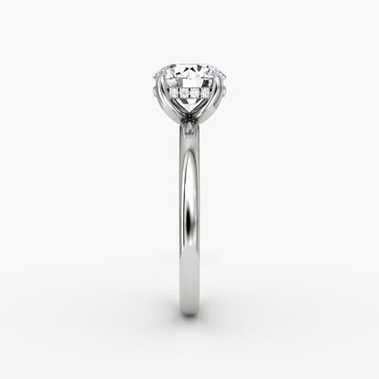 The Classic Round Brilliant Solitaire Hidden Halo Engagement Ring