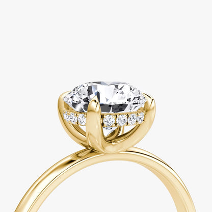 The Classic Round Brilliant Solitaire Hidden Halo Engagement Ring