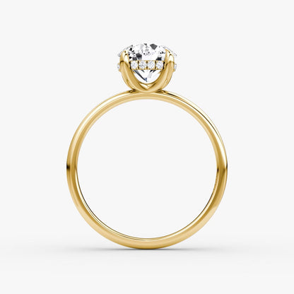 The Classic Round Brilliant Solitaire Hidden Halo Engagement Ring