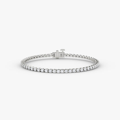 Bracelet de tennis linéaire en diamants de qualité supérieure cultivés en laboratoire, taille brillant