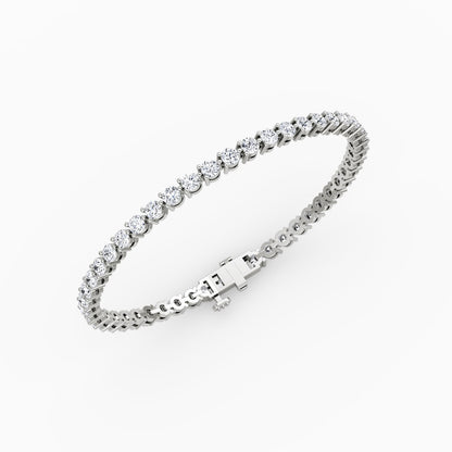 Linear Round Brilliant Superior Lab Grown Diamond Tennis Bracelet