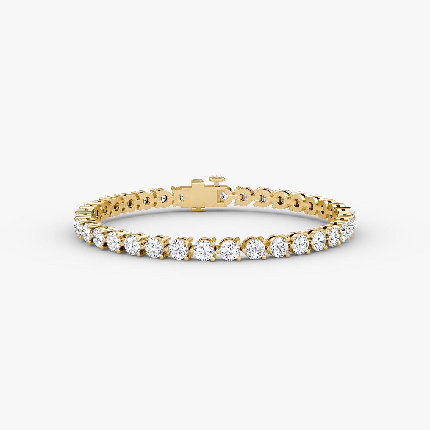 Linear Round Brilliant Superior Lab Grown Diamond Tennis Bracelet