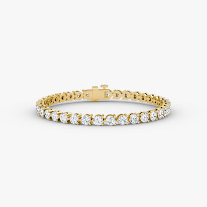 Linear Round Brilliant Superior Lab Grown Diamond Tennis Bracelet