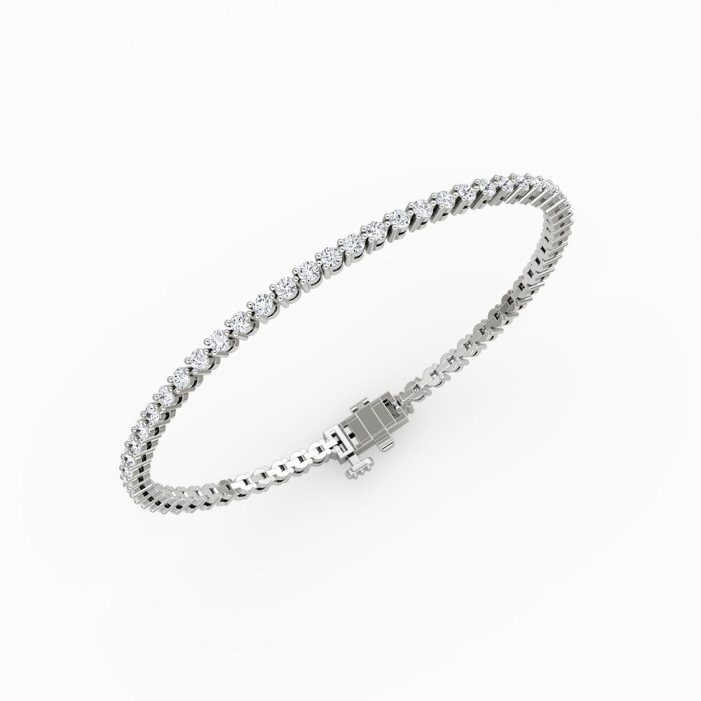 Bracelet de tennis linéaire en diamants de qualité supérieure cultivés en laboratoire, taille brillant