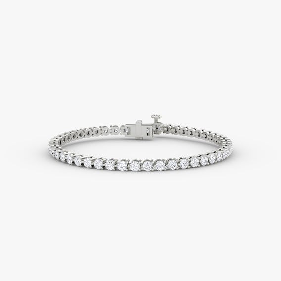 Bracelet de tennis linéaire en diamants de qualité supérieure cultivés en laboratoire, taille brillant