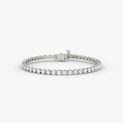 Bracelet de tennis linéaire en diamants de qualité supérieure cultivés en laboratoire, taille brillant