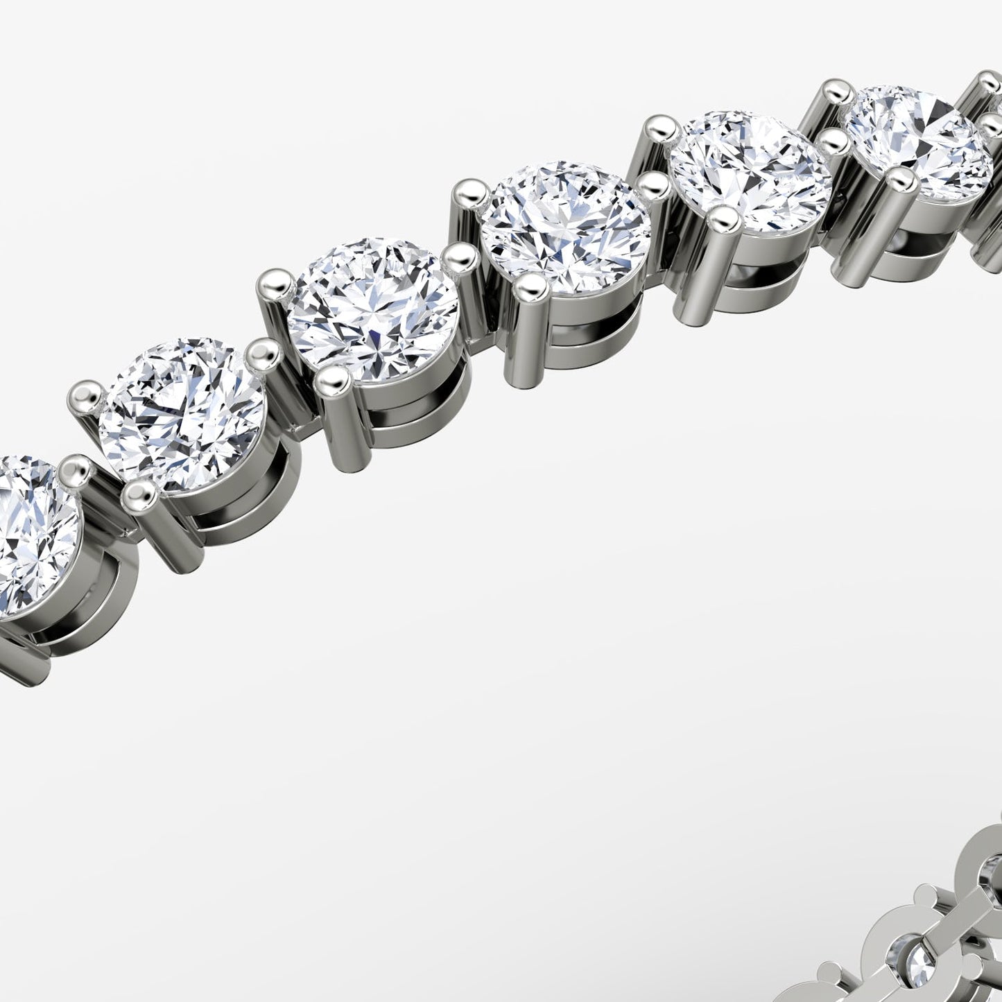 Linear Round Brilliant Superior Lab Grown Diamond Tennis Bracelet