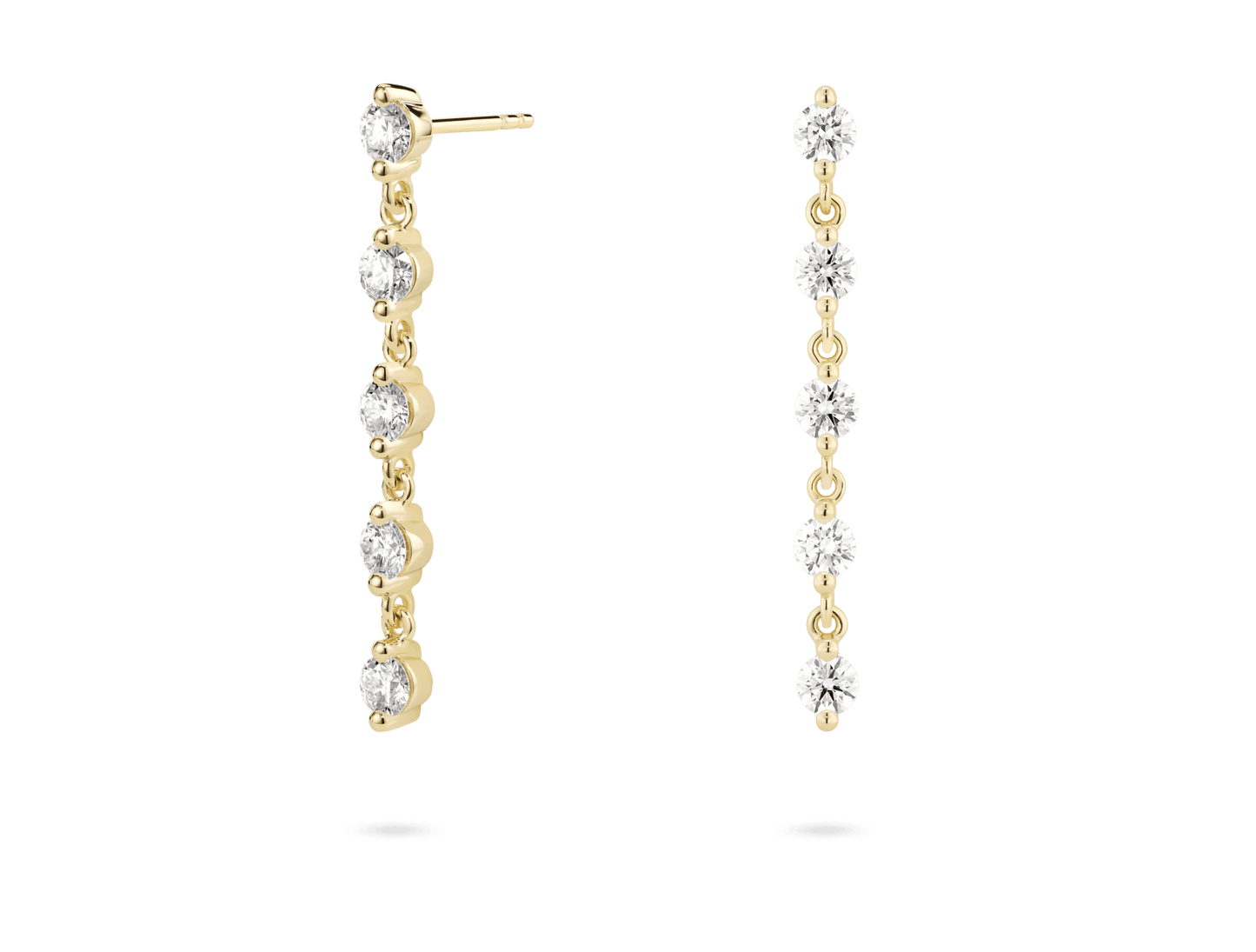 ELGA Superior Linked Long Drop Lab Grown Diamond Earrings