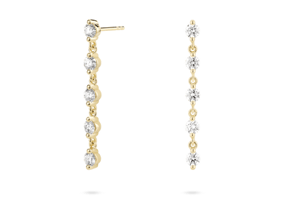 ELGA Superior Linked Long Drop Lab Grown Diamond Earrings