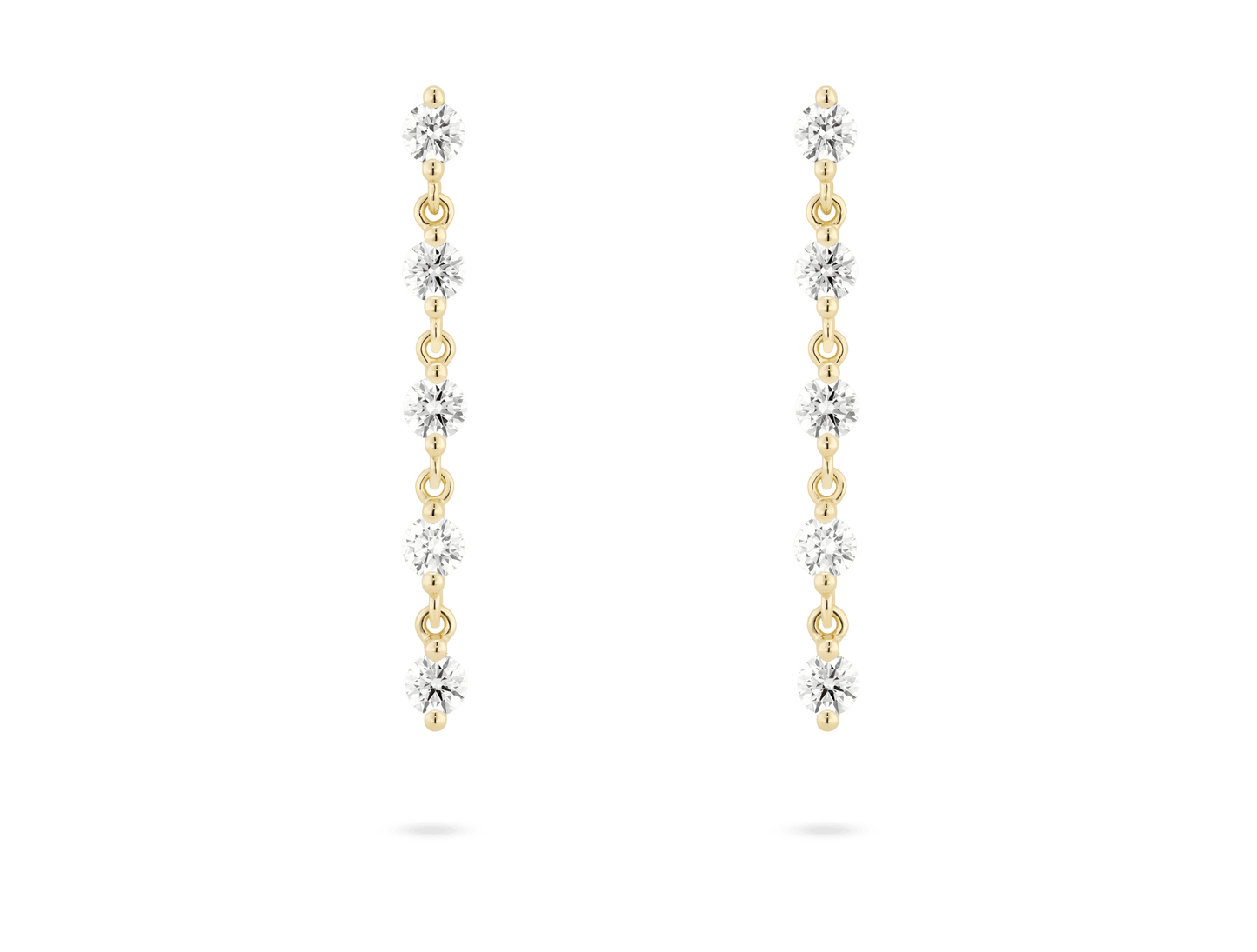 Long Drop Lab Grown Diamond Earrings