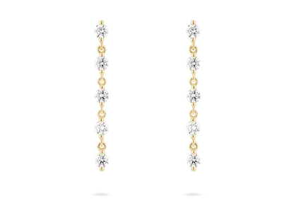 Long Drop Lab Grown Diamond Earrings