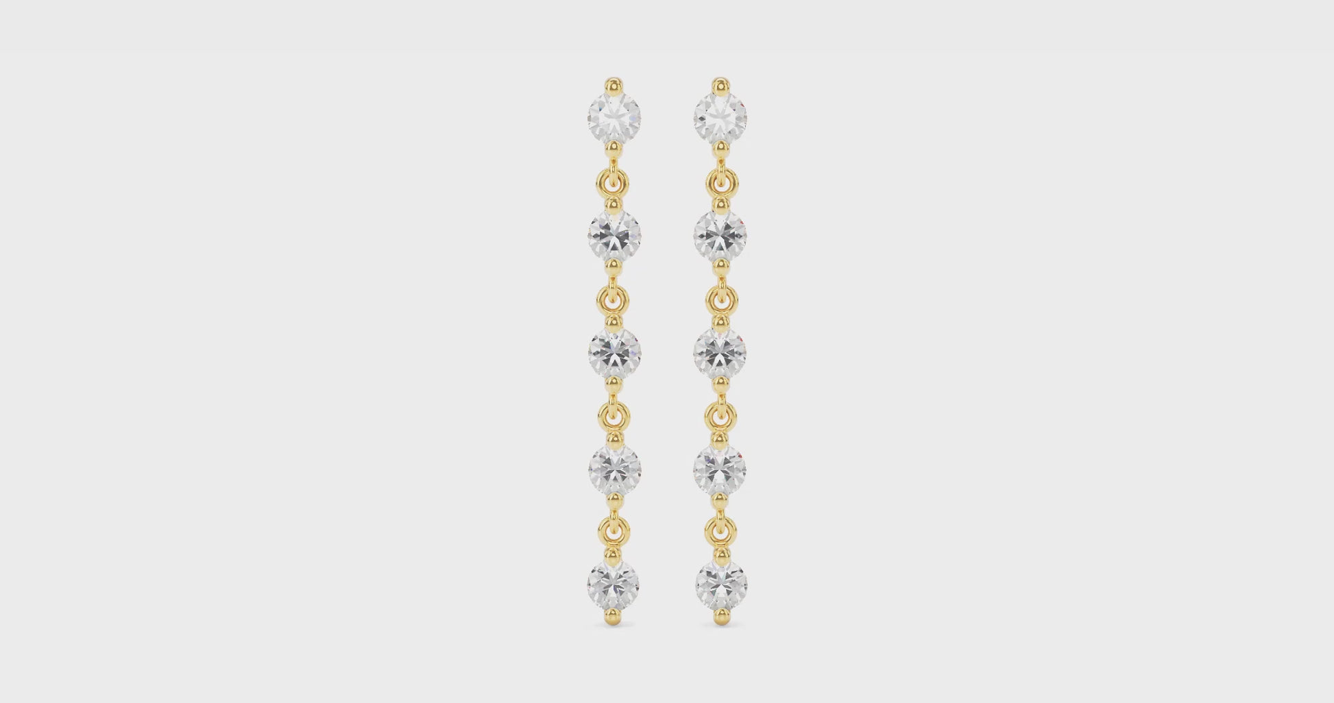 Long Drop Lab Grown Diamond Earrings