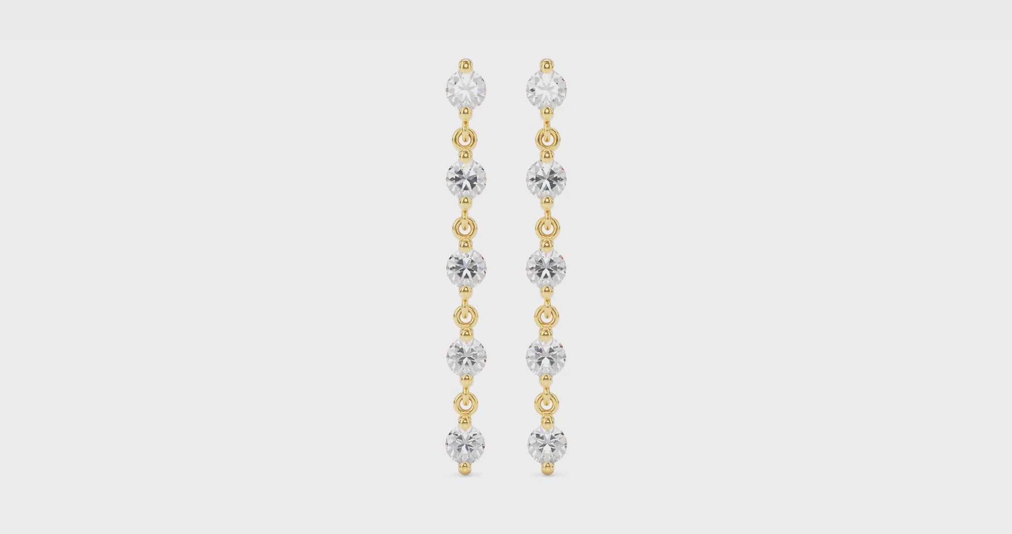 Long Drop Lab Grown Diamond Earrings